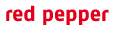 Logo von red pepper in rot.